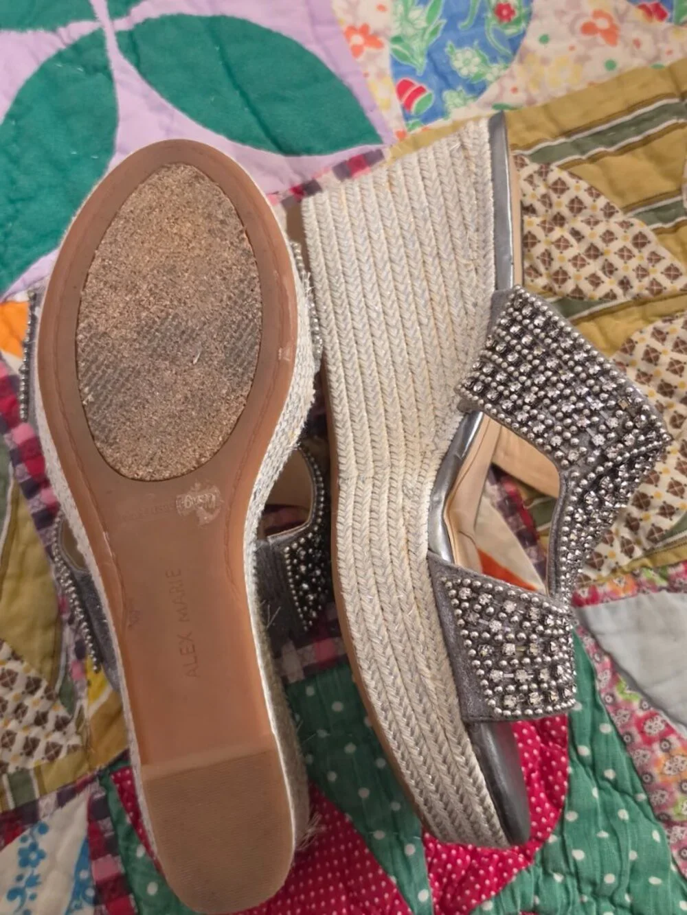 Alex Marie Silver Sandals/Espadrilles